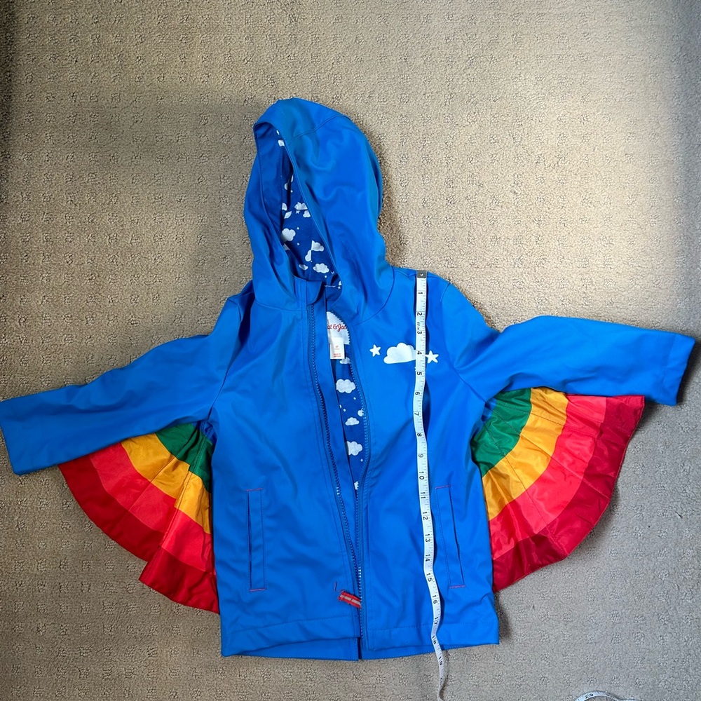 Cat and Jack rainbow wings raincoat